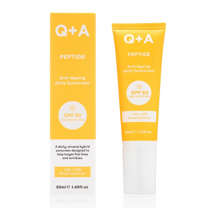 Q+A Peptide Anti-Ageing Face Sunscreen SPF 50