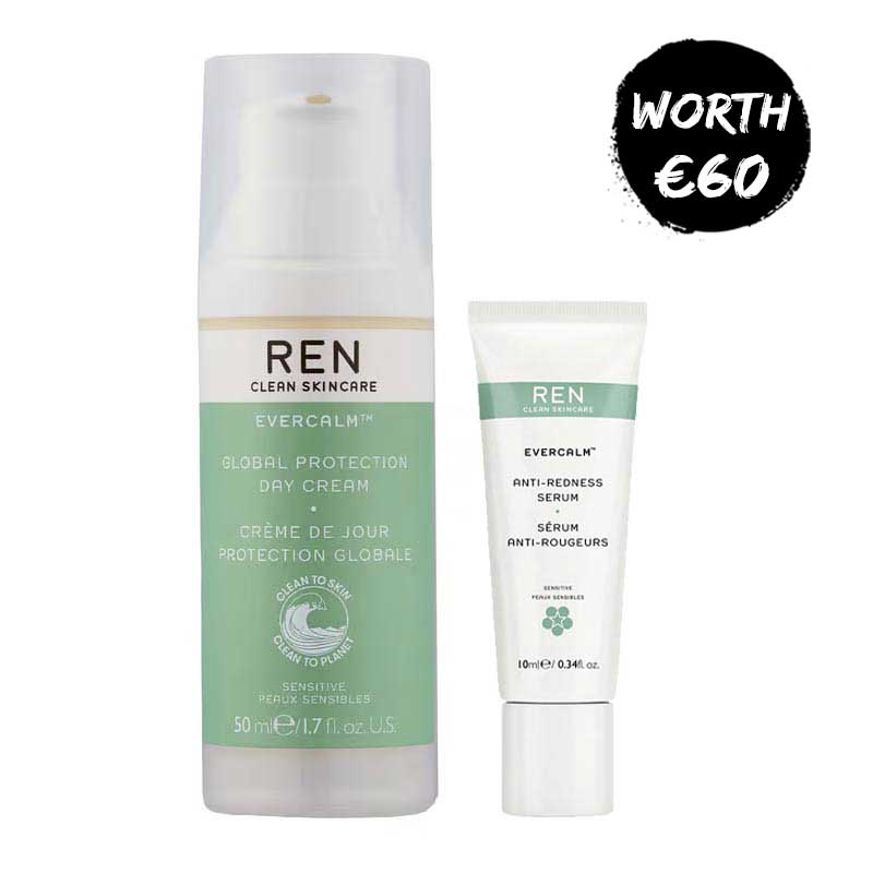 REN Evercalm Global Protection Day Cream + FREE Anti-Redness Serum 10ml