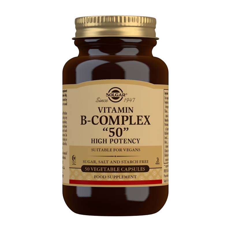 Solgar Vitamin B-Complex “50” High Potency Vegetable Capsules