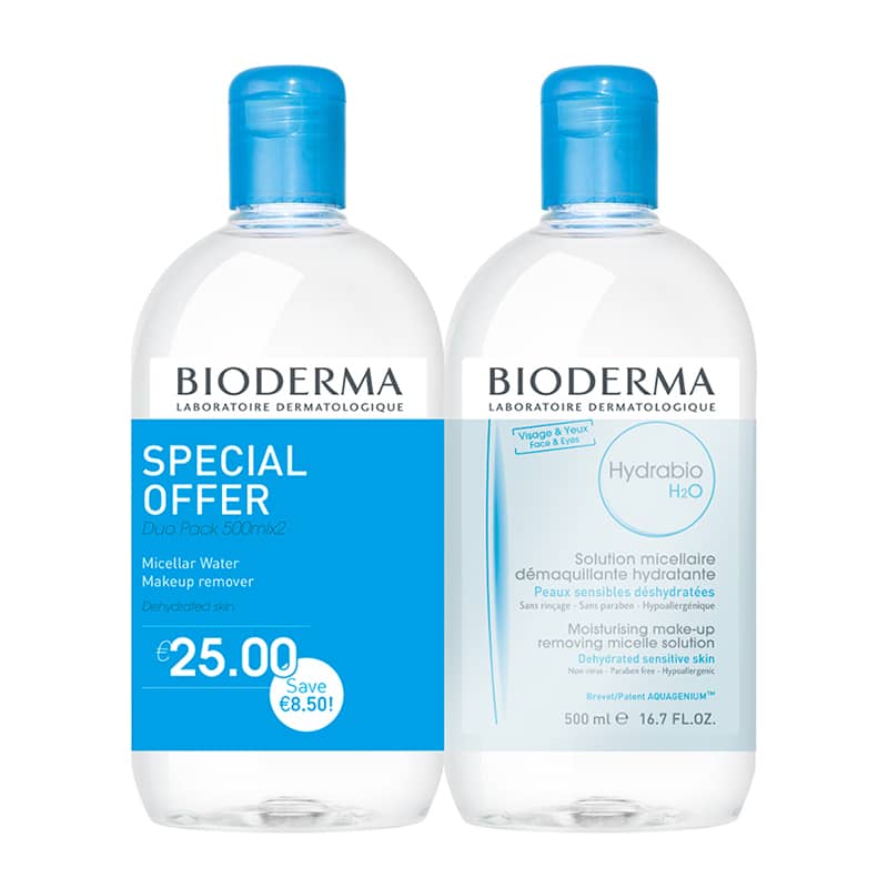 Bioderma Hydrabio H2O Micelle Solution - Special Offer Duo 2 x 500ml