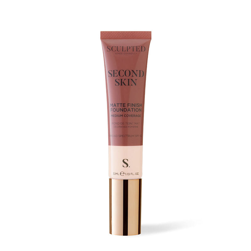 Sculpted By Aimee Connolly Second Skin Foundation - Matte Finish - 4.75 Medium Beige - medium tan shade with warm undertone for a pinkier finish_Sculptedmatte
