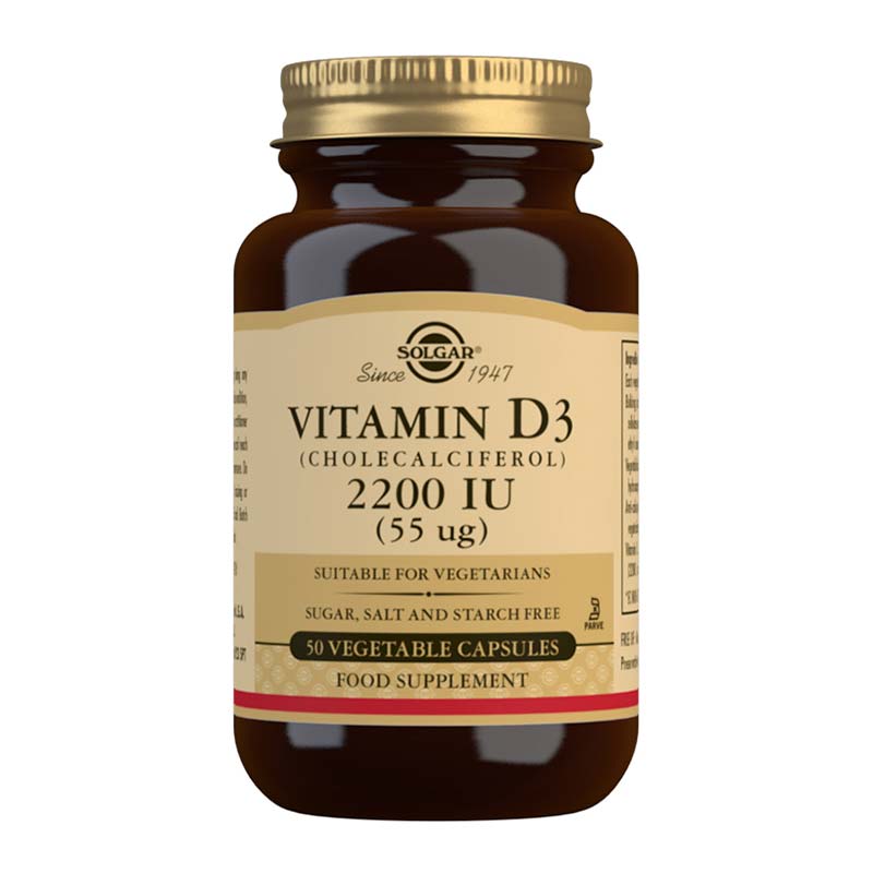 Solgar Vitamin D3 (Cholecalciferol) 2200 IU (55 mcg) Capsules