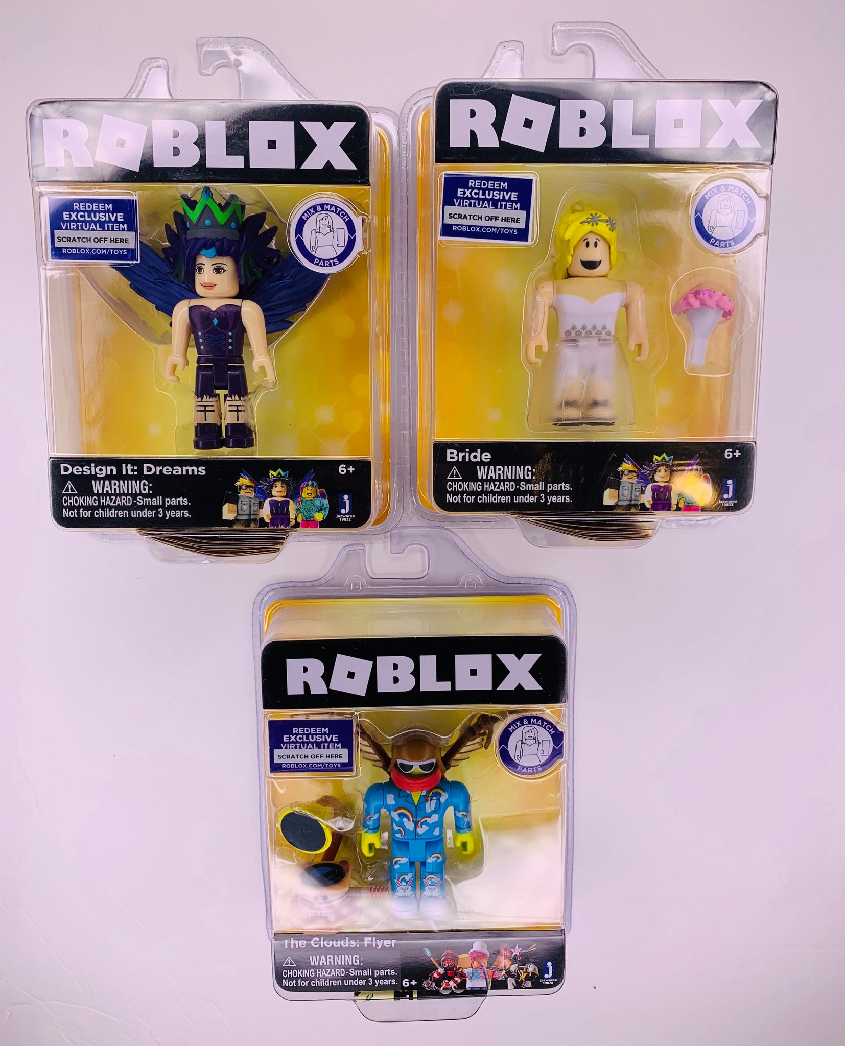 Set Of 3 Roblox The Clouds Flyer Design It Dreams Bride Figures 1solardeals - roblox vs dreams