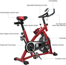 Load image into Gallery viewer, Magnetic Exercise Bikes Stationary Home Workout Belt Drive Cycling Bicycle
