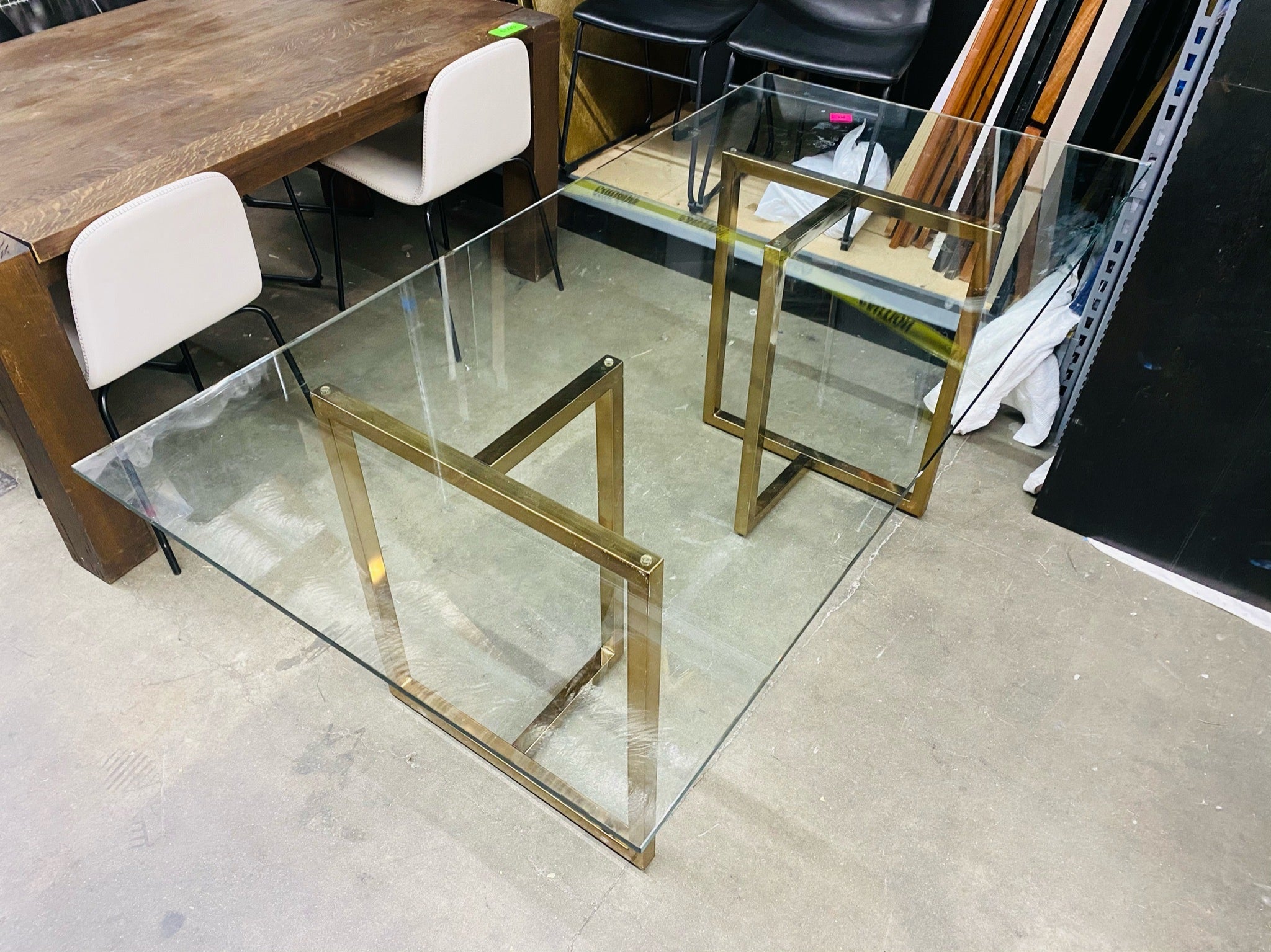 Cb2 Silverado Brass Rectangular Dining Table With Gold Base Tribe