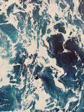 Load image into Gallery viewer, Framed Ocean Waves Navy Wall Art, Medium
