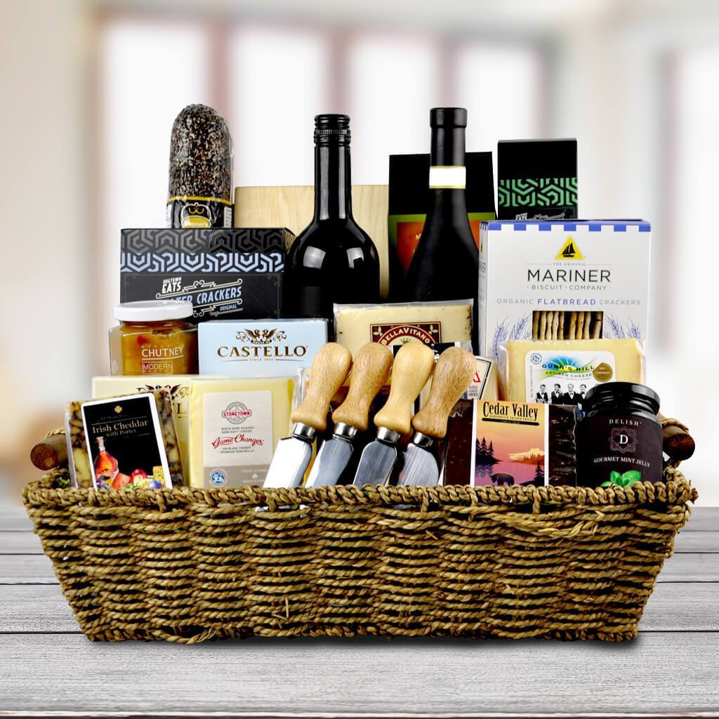 The Fifth Avenue Wine Cheese Gift Basket