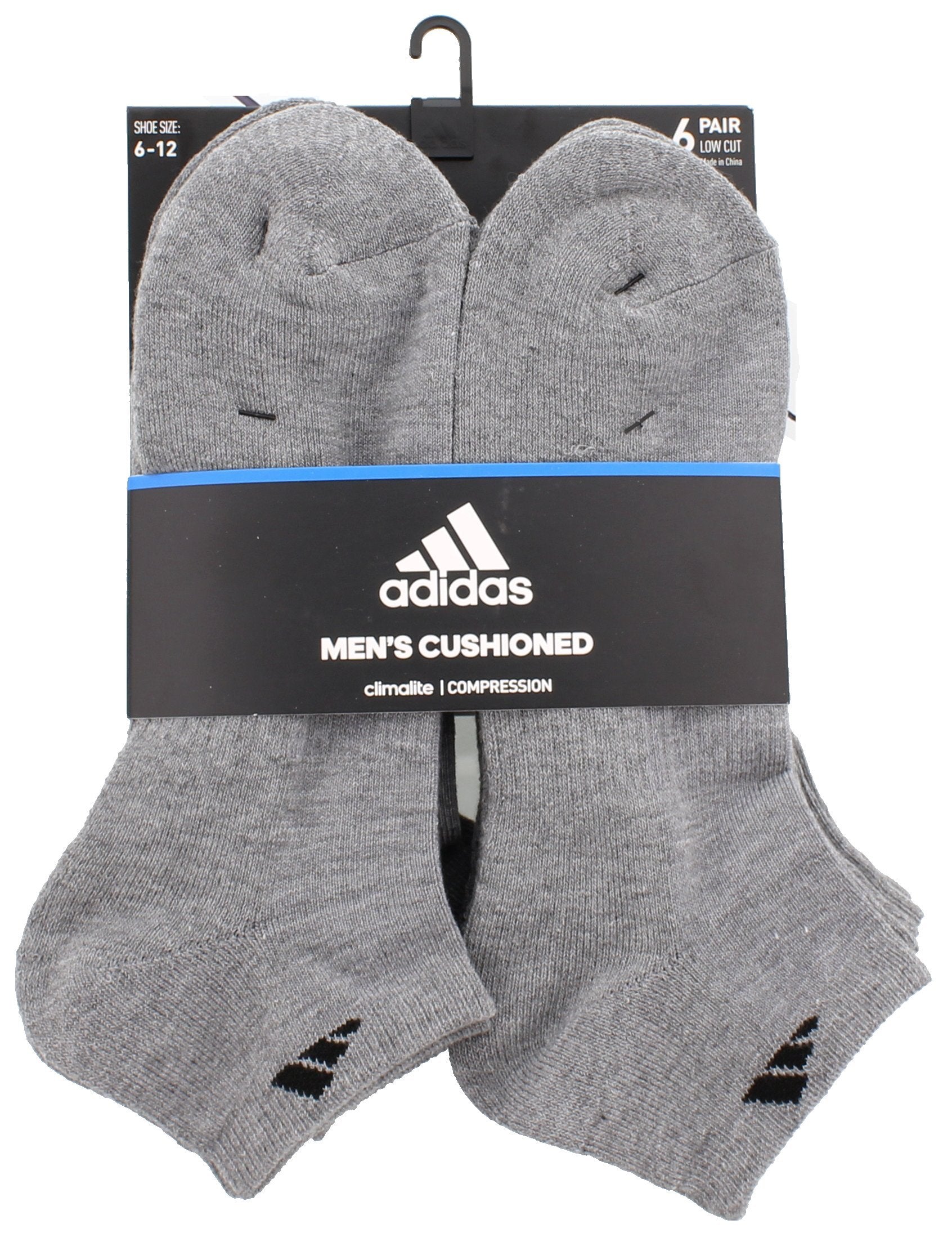 adidas men's climalite socks low cut sport cushioned