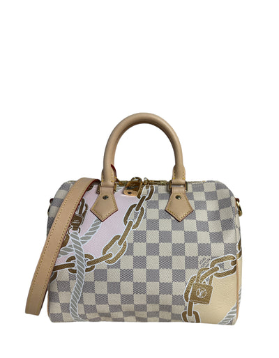 Louis Vuitton Limited Edition Brume Monogram Giant Canvas by The Pool Speedy Bandouliere 25 Bag