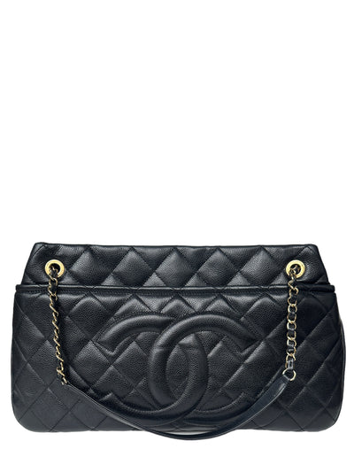 Chanel 2010-2011 Black Caviar Leather Quilted Grand Shopper Tote Disco –  ASC Resale