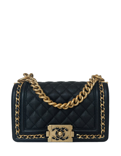 Chanel CC Chain Zip Flap Bag Quilted Matte Caviar Mini - ShopStyle