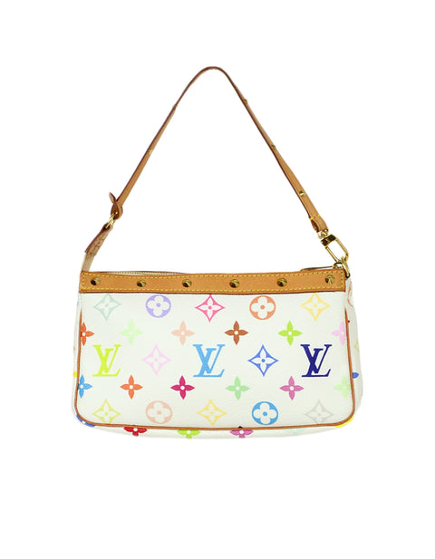 Louis Vuitton White Multi-Color Pochette Bag – ASC Resale