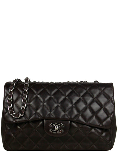 Chanel So Black Boy Flap Bag Quilted Lambskin Small Gray