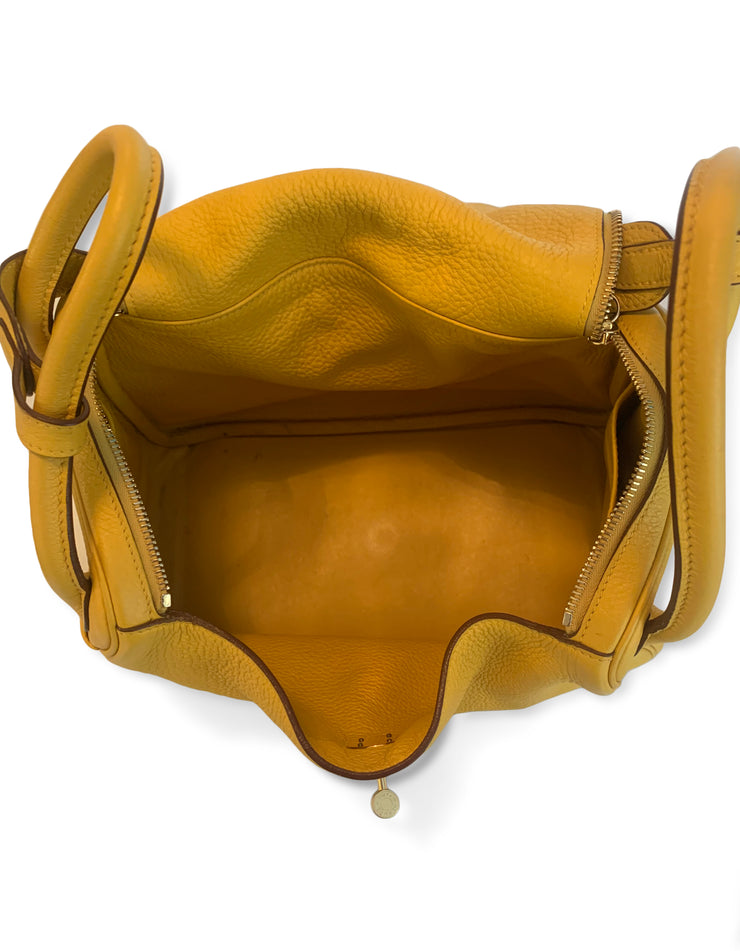 Hermes Yellow Clemence Leather Lindy 30 Bag – ASC Resale