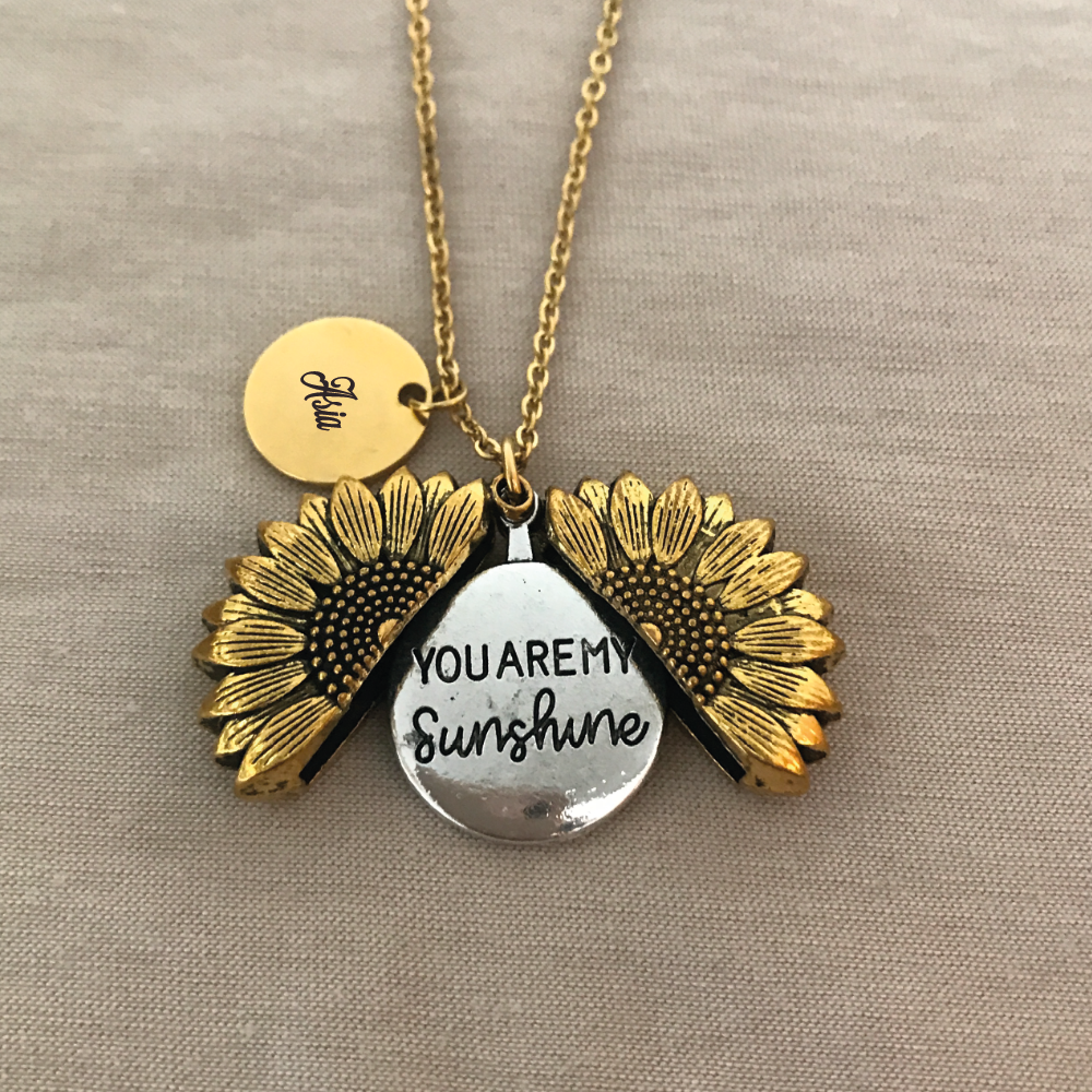 Collar personalizado con dije de girasol – LOA online