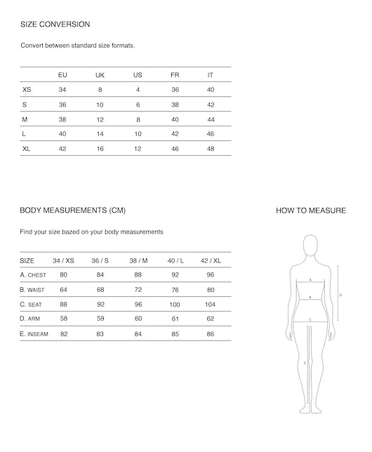 Atelier Kajsa | Size Chart