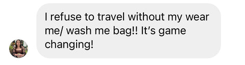 Customer review about the two sided travel laundry bag packing cube