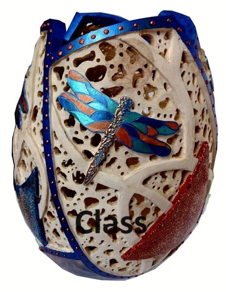 DATE CHANGE Abstract Dragonfly Gourd, Sat. & Sun., June 15 & 16, 2024, 9am- 4pm, Instructor, Claudia Herber