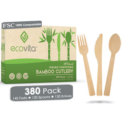 Ecovita 100% Compostable Paper Bowls [16 oz.] 150 Disposable Bowls Eco Friendly Sturdy Tree Free Liquid and Heat Resistant Alternative to Plastic or