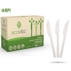 Ecovita 100% Compostable Paper Bowls [16 oz.] 150 Disposable Bowls Eco Friendly Sturdy Tree Free Liquid and Heat Resistant Alternative to Plastic or