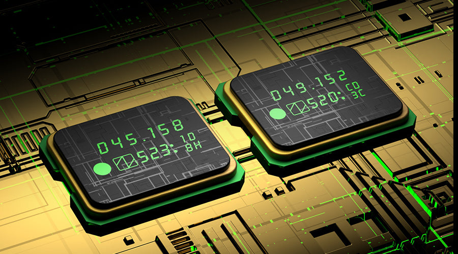 Precision dual crystal oscillators, FPGA clock regeneration system