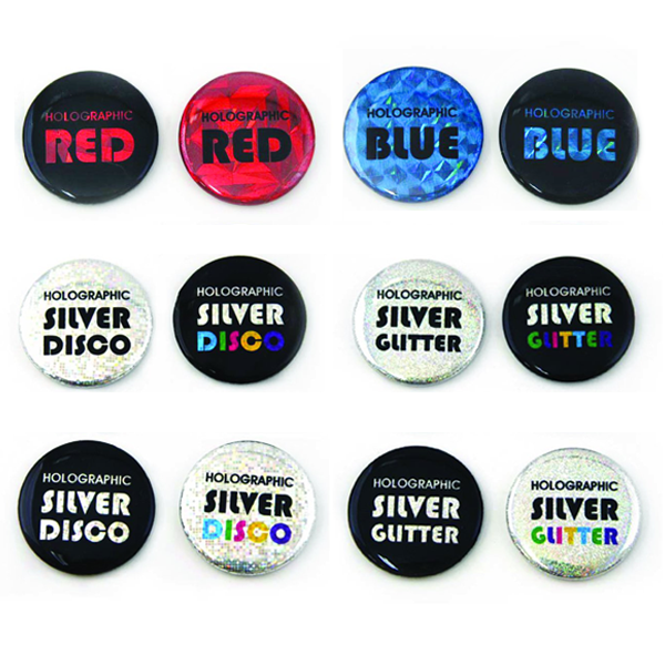 1.25” Aesthetic Button Pin, Matte Glittery