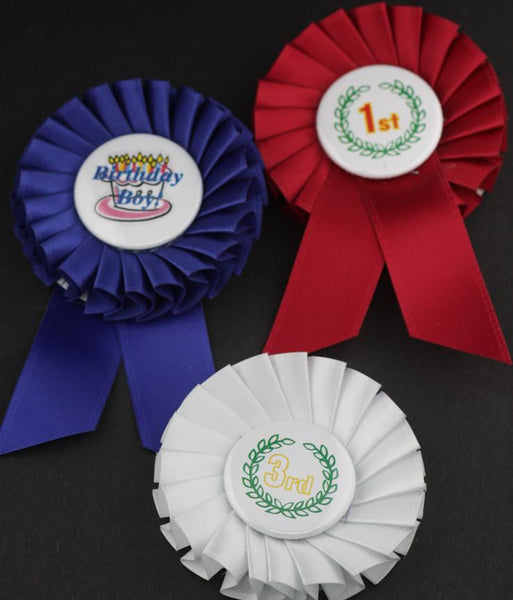 Badges with Ribbon or Rosette for Sports Teams
