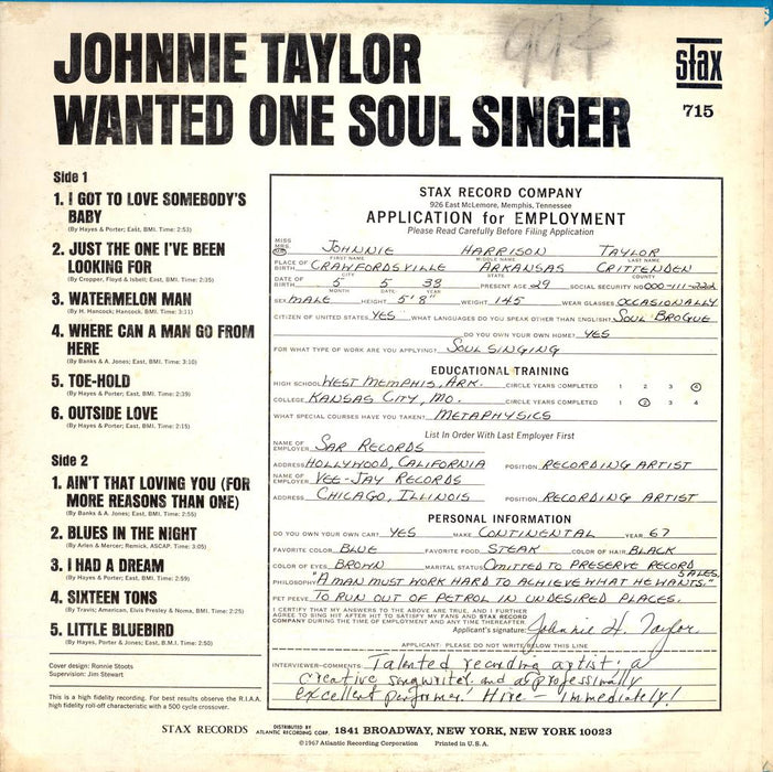 Wanted One Soul Singer (PROMO)