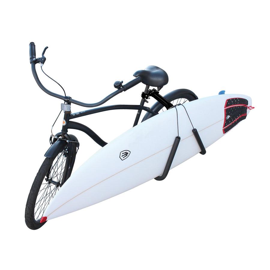 push bike surfboard rack