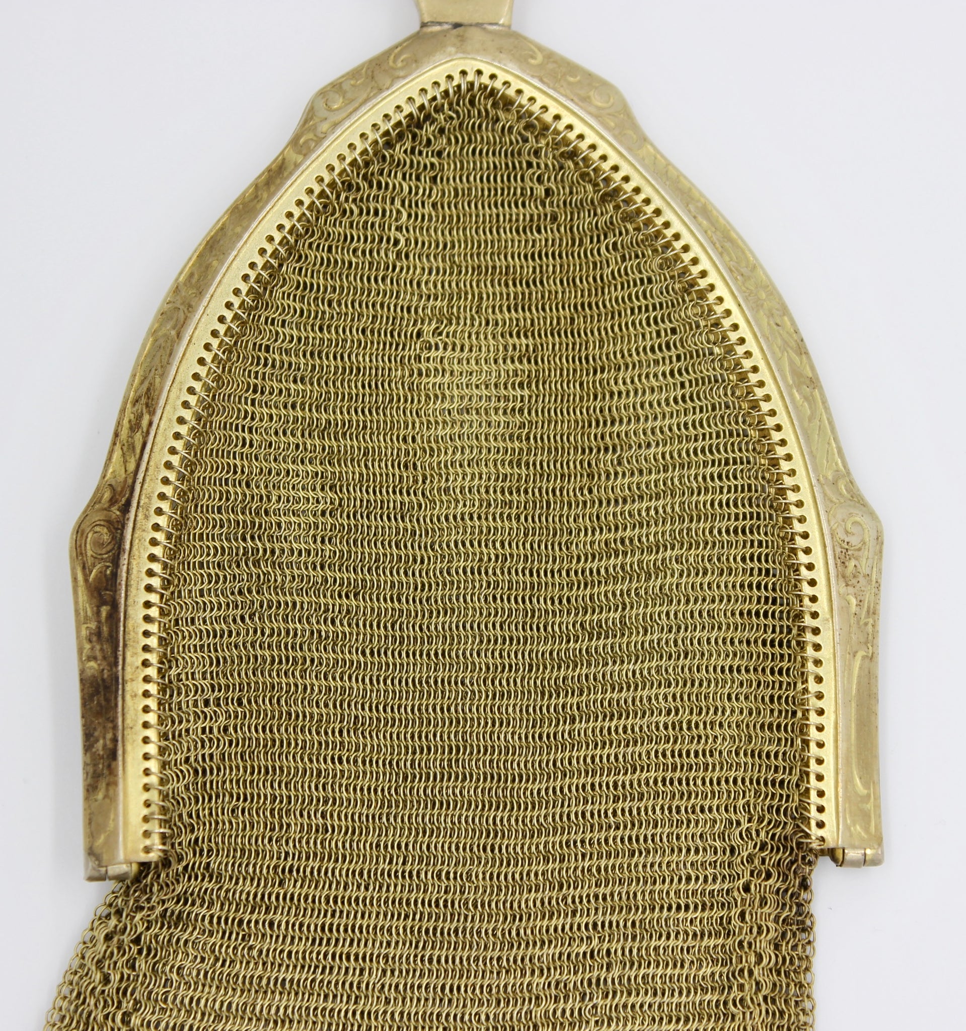 antique gold mesh purse