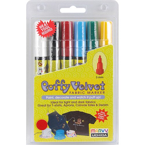 Marvy Uchida Puffy Velvet Fabric Markers 3mm – Sewing & Quilting Center