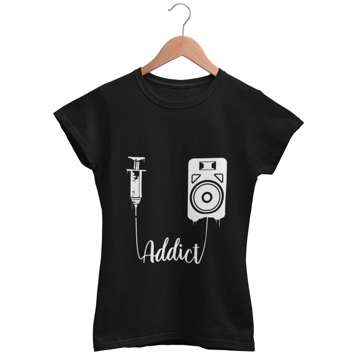 Techno Visual Effect 2 Women's Fitted T-Shirt | Techno Outfit