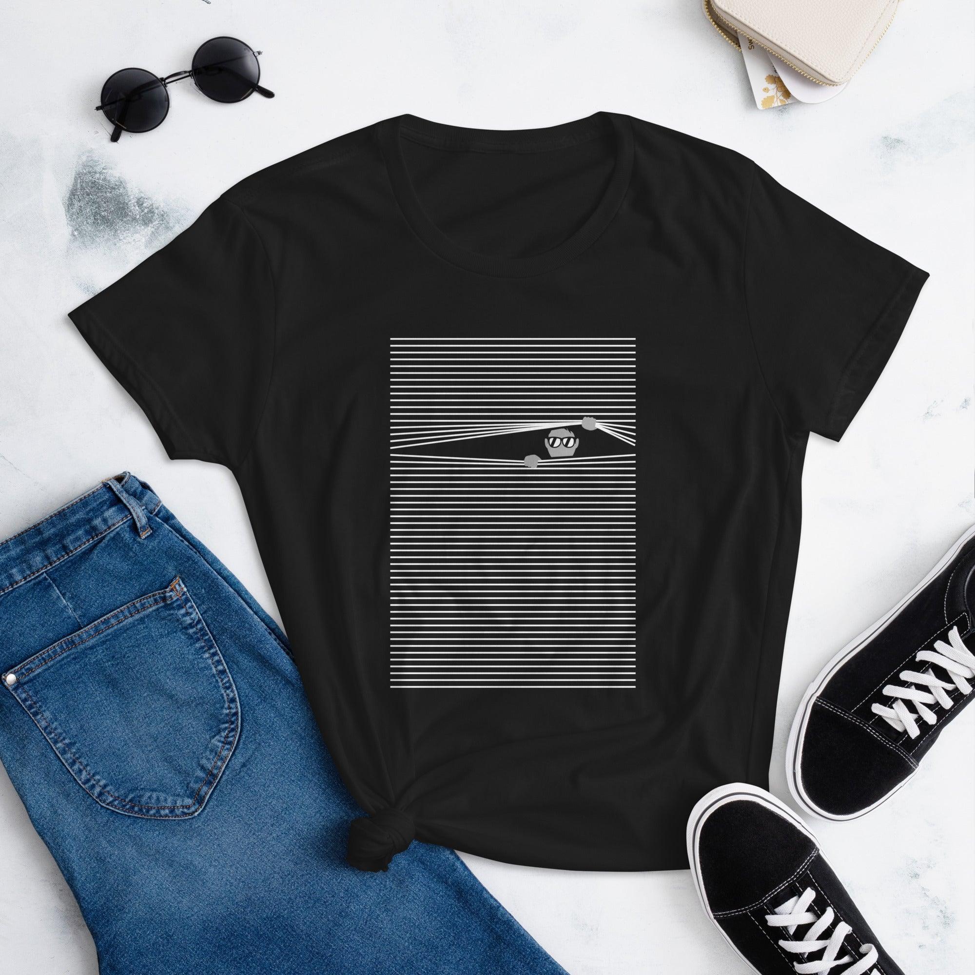 Camiseta entallada de mujer con ventana cerrada | Atuendo tecno - Techno  Outfit