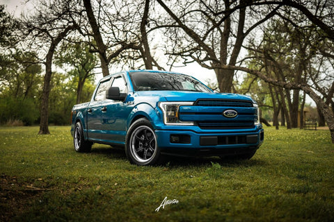 Ford F-150 with Aftermarket Cosmis Wheels Black with Machined Lip XT-006R 20x9.5 +10mm 6x135