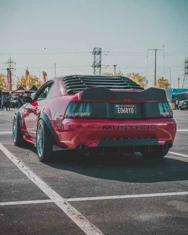 Widebody 2000 Mustang GT with XT-206R Gunmetal w/ Machined Lip 18x11 +8mm 5x114.3 (Squared)