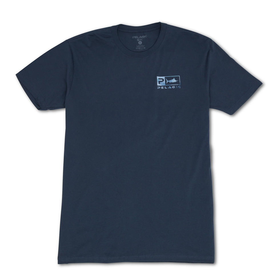 Pelagic Aquatek Game Fish Long Sleeve T-shirt Navy