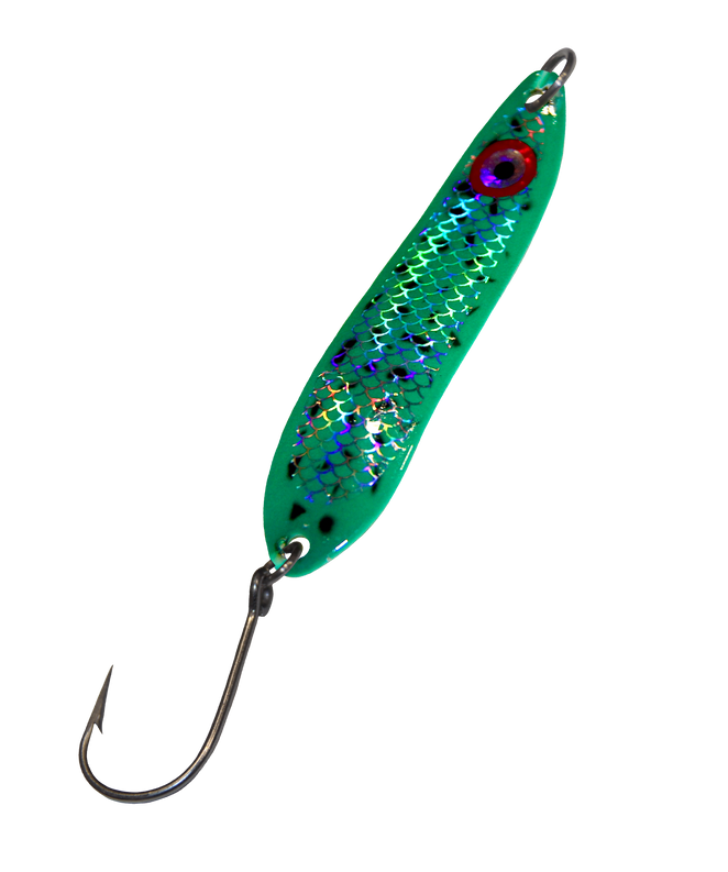 AP Herring Spoon - Green Ghost — AP Tackleworks