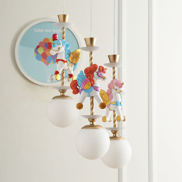 Tiny Unicorn Pendant Light