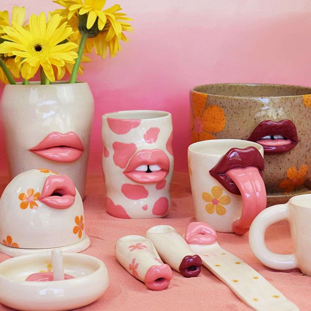 flowers, flower vase, pottery, fruit bowl, sculpture, home decor, living room, decoration