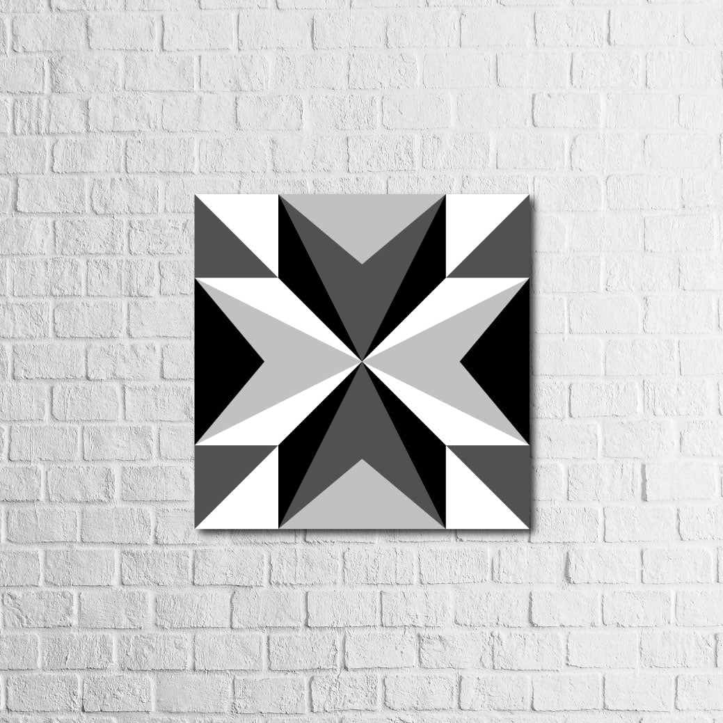 Barn Quilt Black And White Redmerle Designs Custom Signs