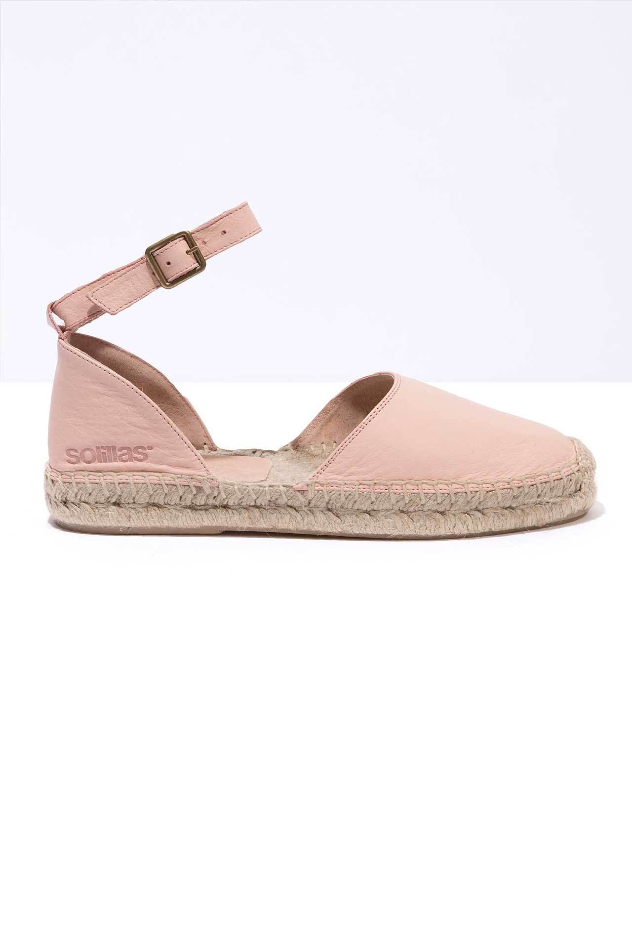 Espadrilles | Ankle Strap Pink Leather 