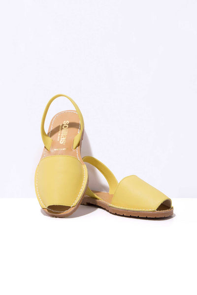 CANARIO ORIGINAL - Yellow Leather Menorcan Sandals