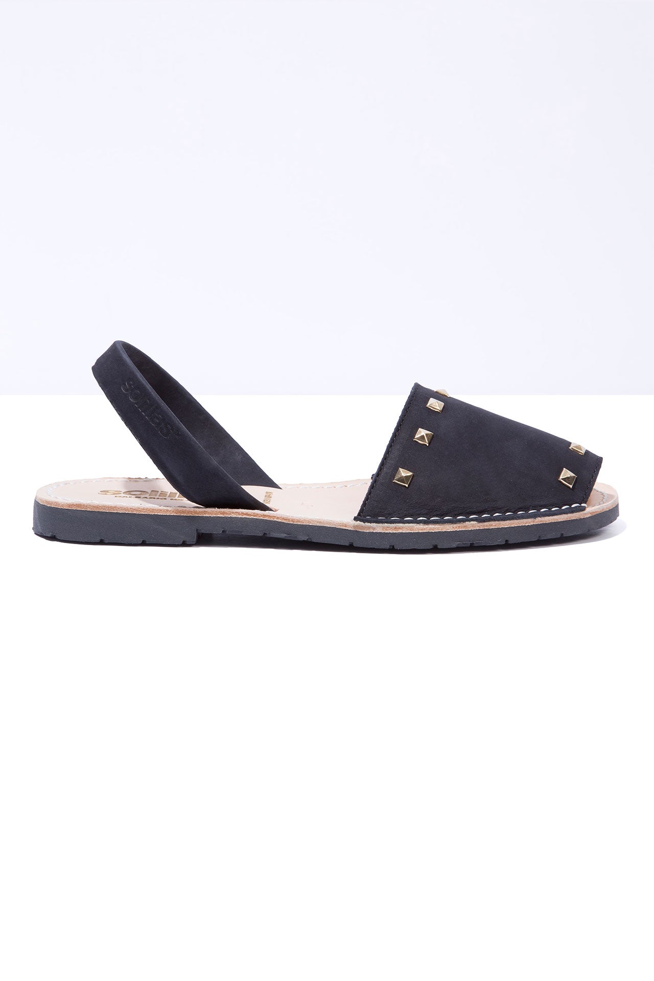 Menorcan Sandals | Original Black Studs 