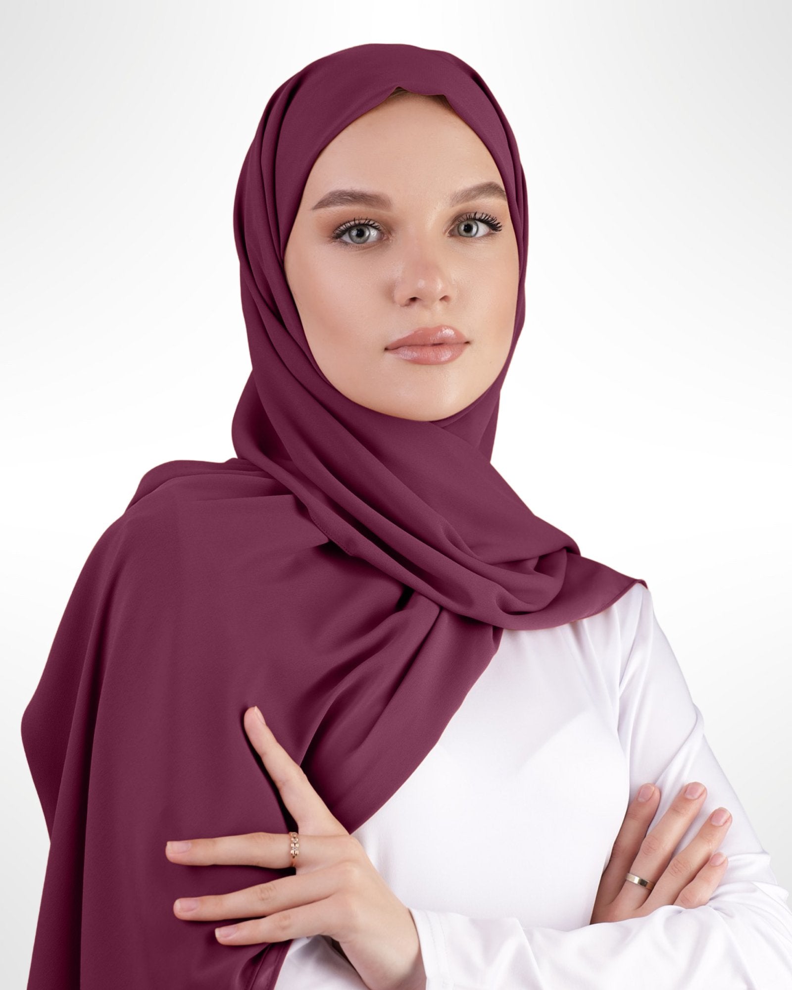 Luxury Chiffon Hijab - Pink Taupe