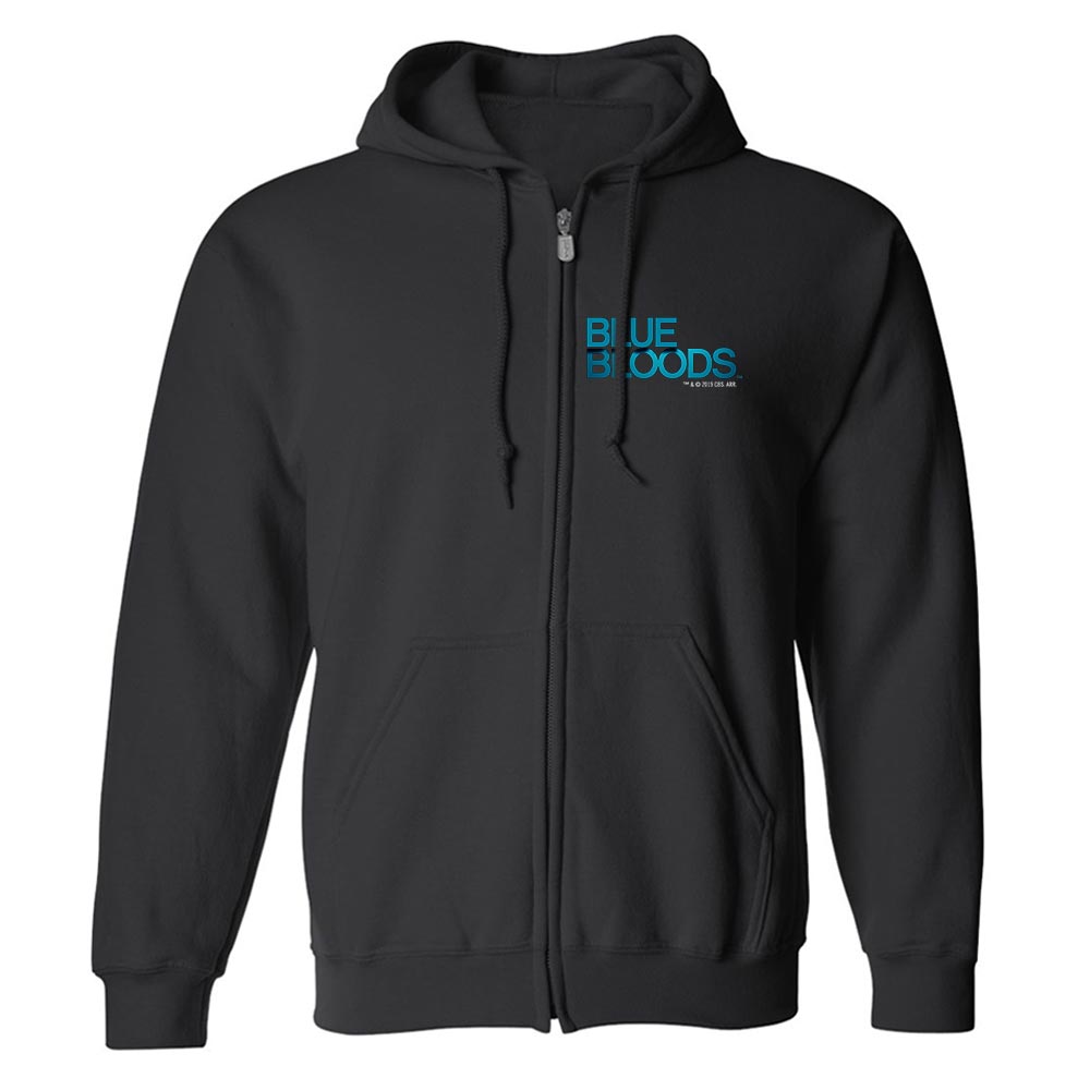 logo fleece zip hoodie