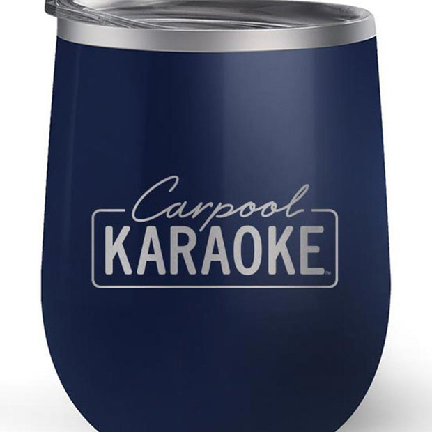 Download Carpool Karaoke Neon Logo 12 Oz Stainless Steel Wine Tumbler Cbs Store