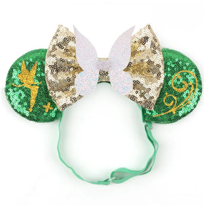 Tinker Bell Disney Mouse Ears Adjustable Elastic Headband For Babies, Kids, And Adults - Ambrie