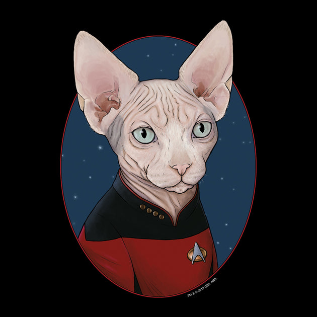 Star Trek: The Next Generation Picard Cat Portrait Women's Relaxed Sco ...