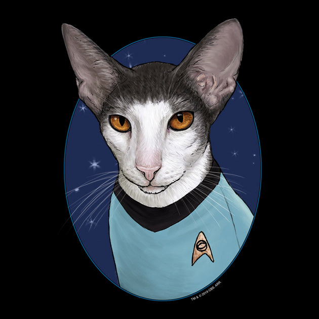 Star Trek: The Original Series Spock Cat Portrait Women's Relaxed Scoo ...