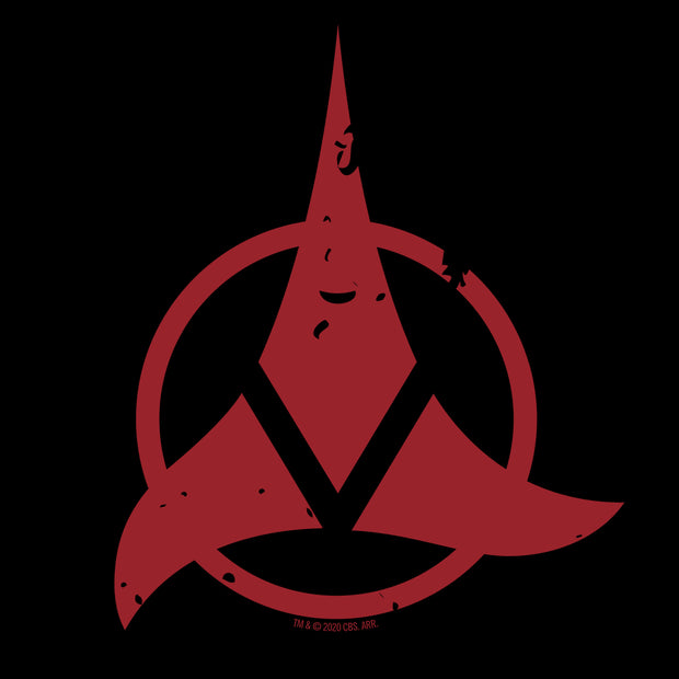 klingon symbol black and white